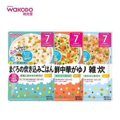 【日版】wakodo和光堂 宝宝袋装辅食即食80g 7-9月 多口味 - U5JAPAN.COM