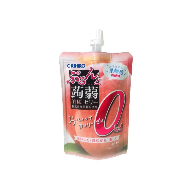 【日版】orihiro立喜乐 蒟蒻果冻 0卡 白桃味 130g - U5JAPAN.COM