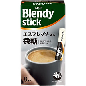【日版】AGF  blendy stick棒状微糖微奶咖啡拿铁8枚/30枚入 - U5JAPAN.COM