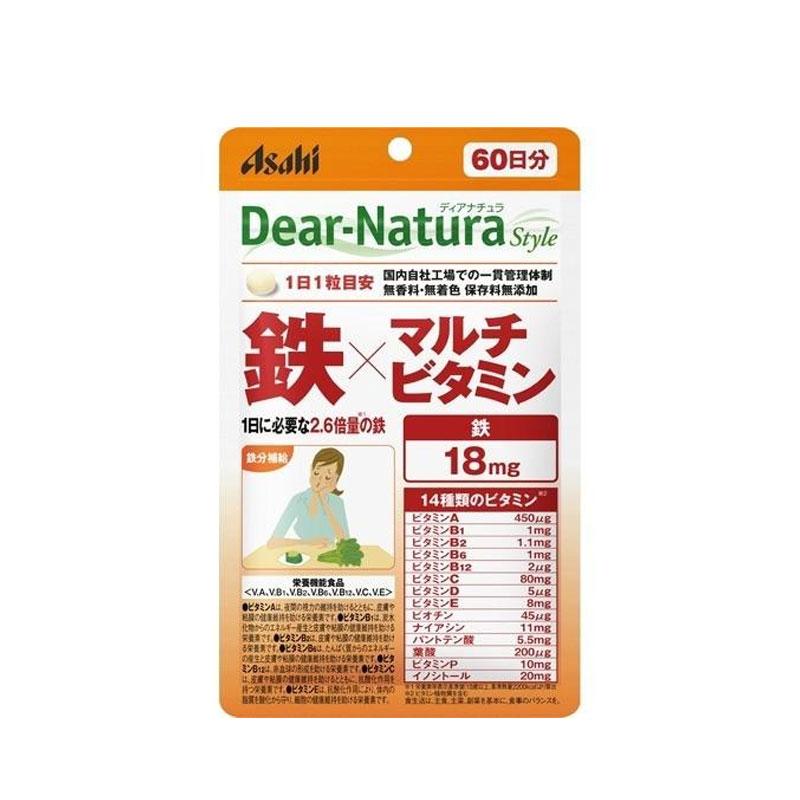 【日版】dear-natura  铁 x 多种维生素 60 片（60 天量） - U5JAPAN.COM