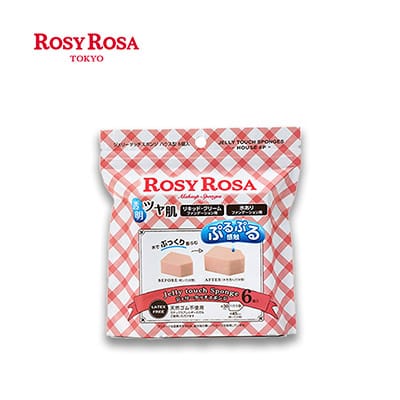 【日版】rosy rosa 化妆棉6个装 果冻粉扑粉色袋装 - U5JAPAN.COM