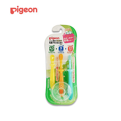 【日版】pigeon贝亲 婴幼儿乳牙牙刷套装 - U5JAPAN.COM