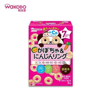 【日版】wakodo和光堂 南瓜胡萝卜 宝宝婴儿磨牙饼干零食78g 7个月+ - U5JAPAN.COM