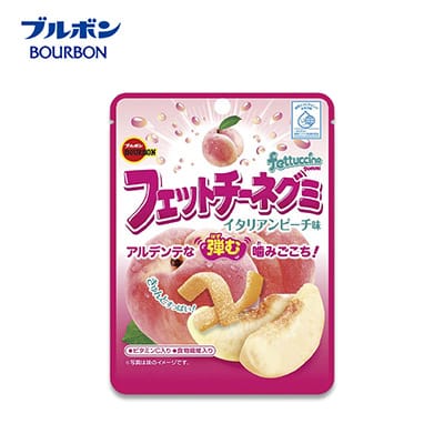 【日本】BOURBON布尔本 Fettucine Gummy意大利桃子味橡皮软糖50g - U5JAPAN.COM