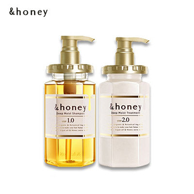 【日版】&honey安蒂花子 moist系列蜂蜜套装 洗发水440ml+护发乳445g - U5JAPAN.COM