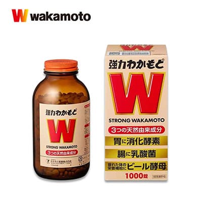 【日版】wakamoto 促进肠道蠕动促消化强力酵素片1000粒 - U5JAPAN.COM