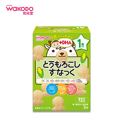 【日版】wakodo和光堂 婴幼儿玉米球米入饼磨牙饼干3袋 - U5JAPAN.COM
