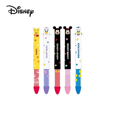 【文具周边】Disney迪士尼 耳朵按压出芯圆珠笔红黑双色多款可选 - U5JAPAN.COM