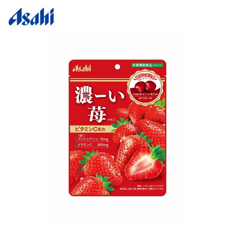 【日版】asahi朝日 维生素糖浓缩草莓润喉糖84g 赏味期2025-01-01 - U5JAPAN.COM