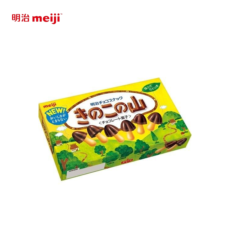 【日版】meiji明治 蘑菇型巧克力味饼干 74g - U5JAPAN.COM