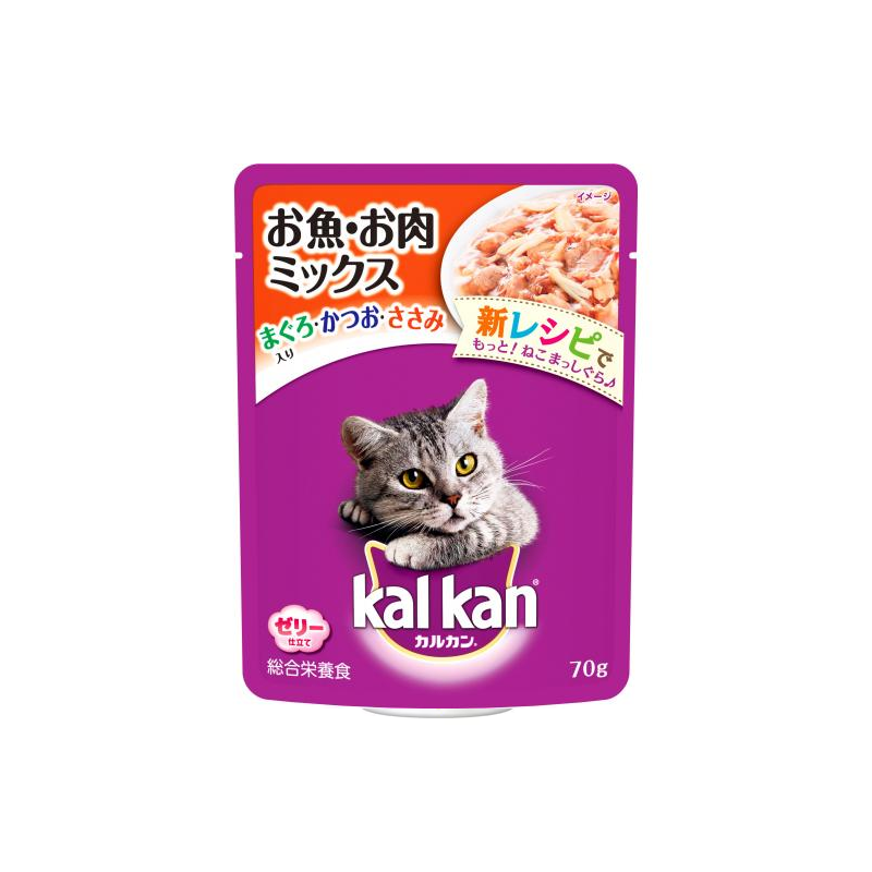 【日版】kal kan 卡康 猫咪补给食 鱼肉鸡肉混合味 70g - U5JAPAN.COM